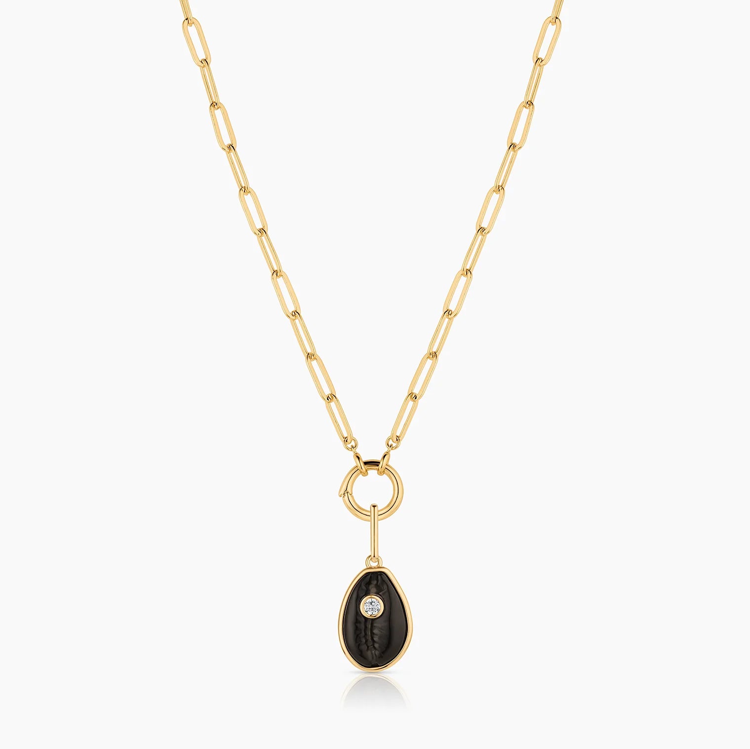Cowrie Charm - Onyx