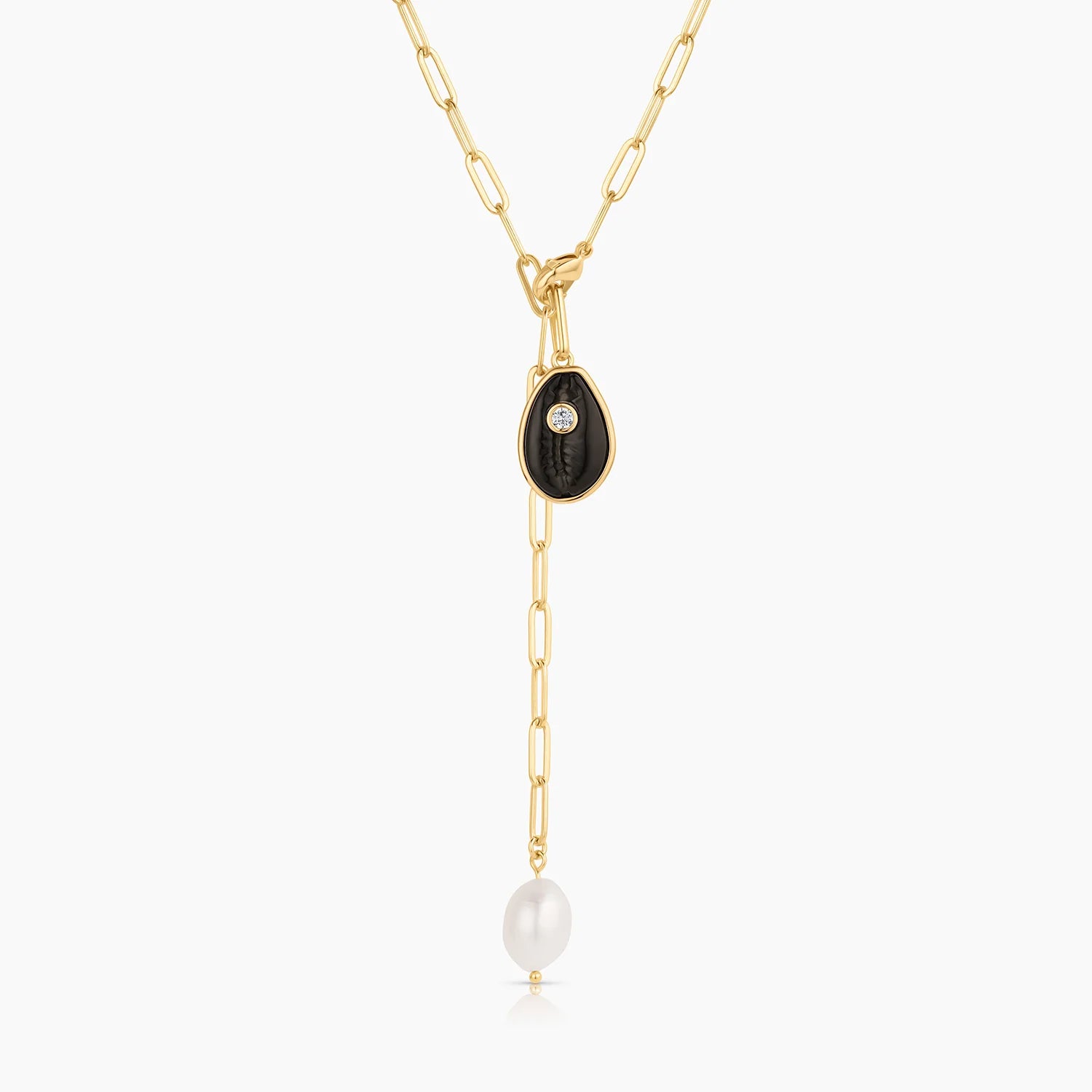 Cowrie Charm - Onyx