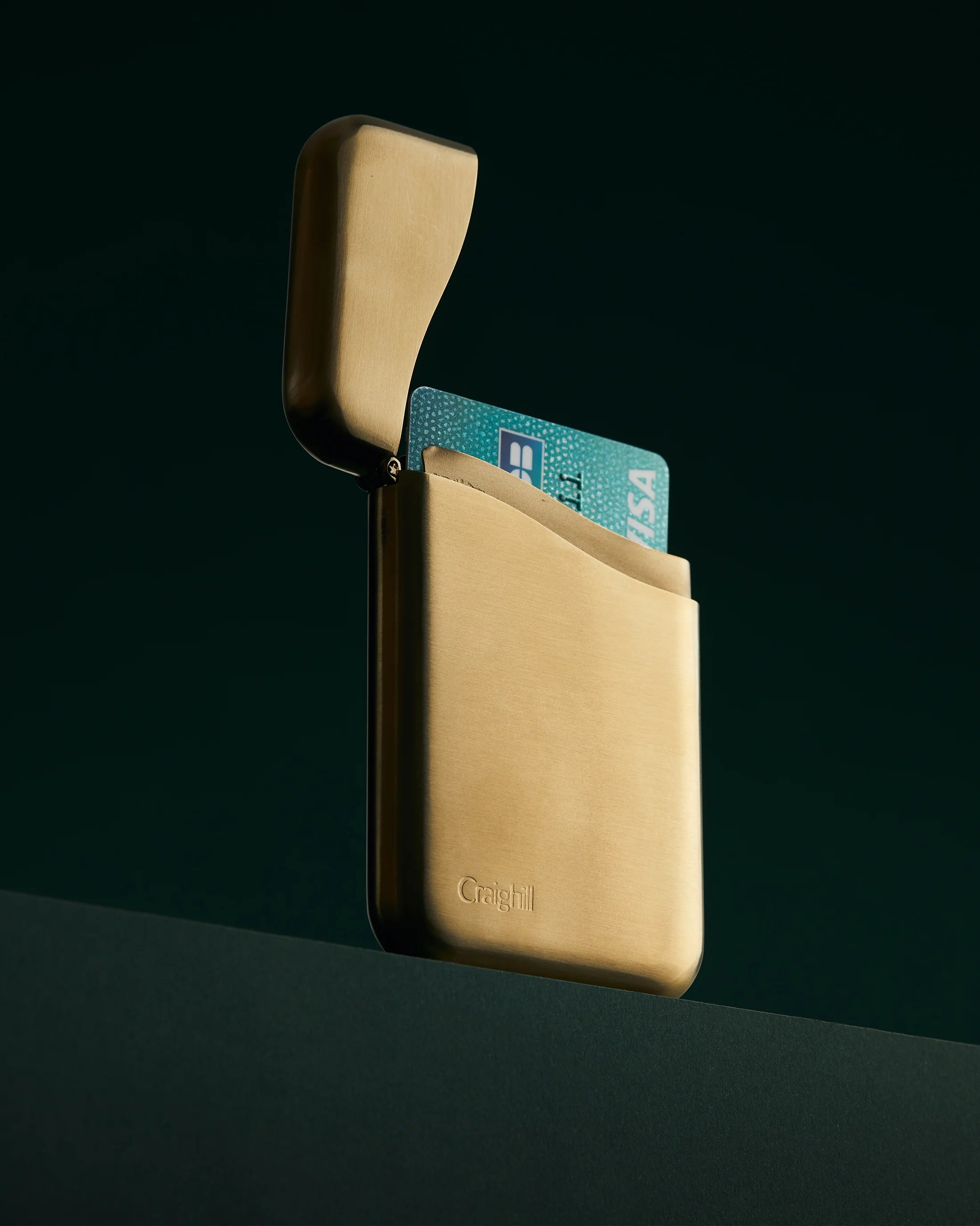 Summit Card Case: Vapor Brass