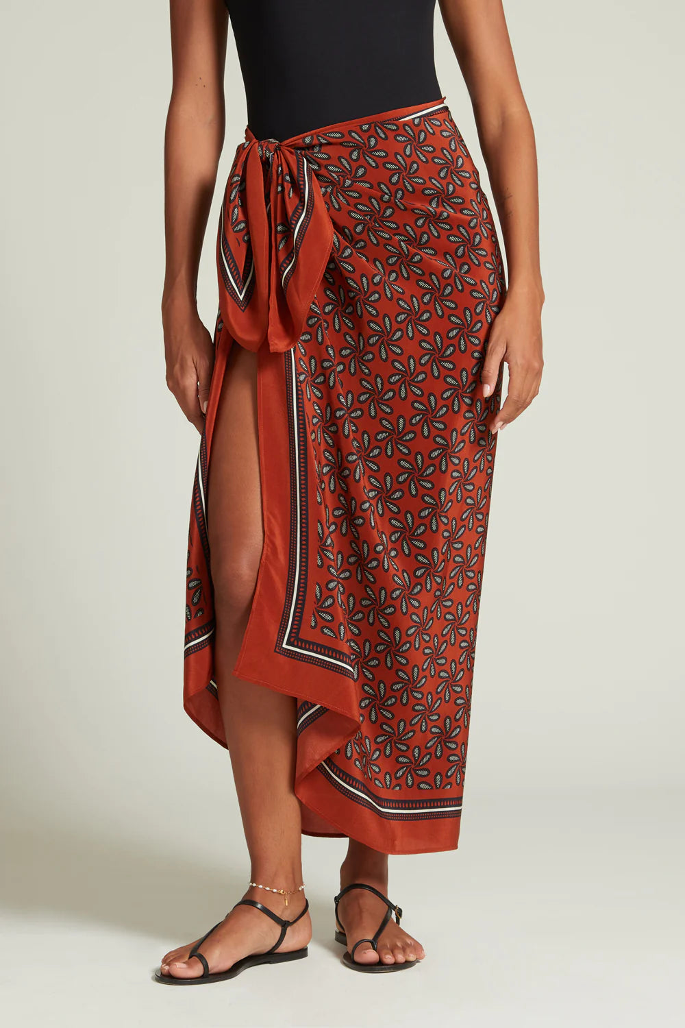 Paisley Plumeria Sarong - Picante