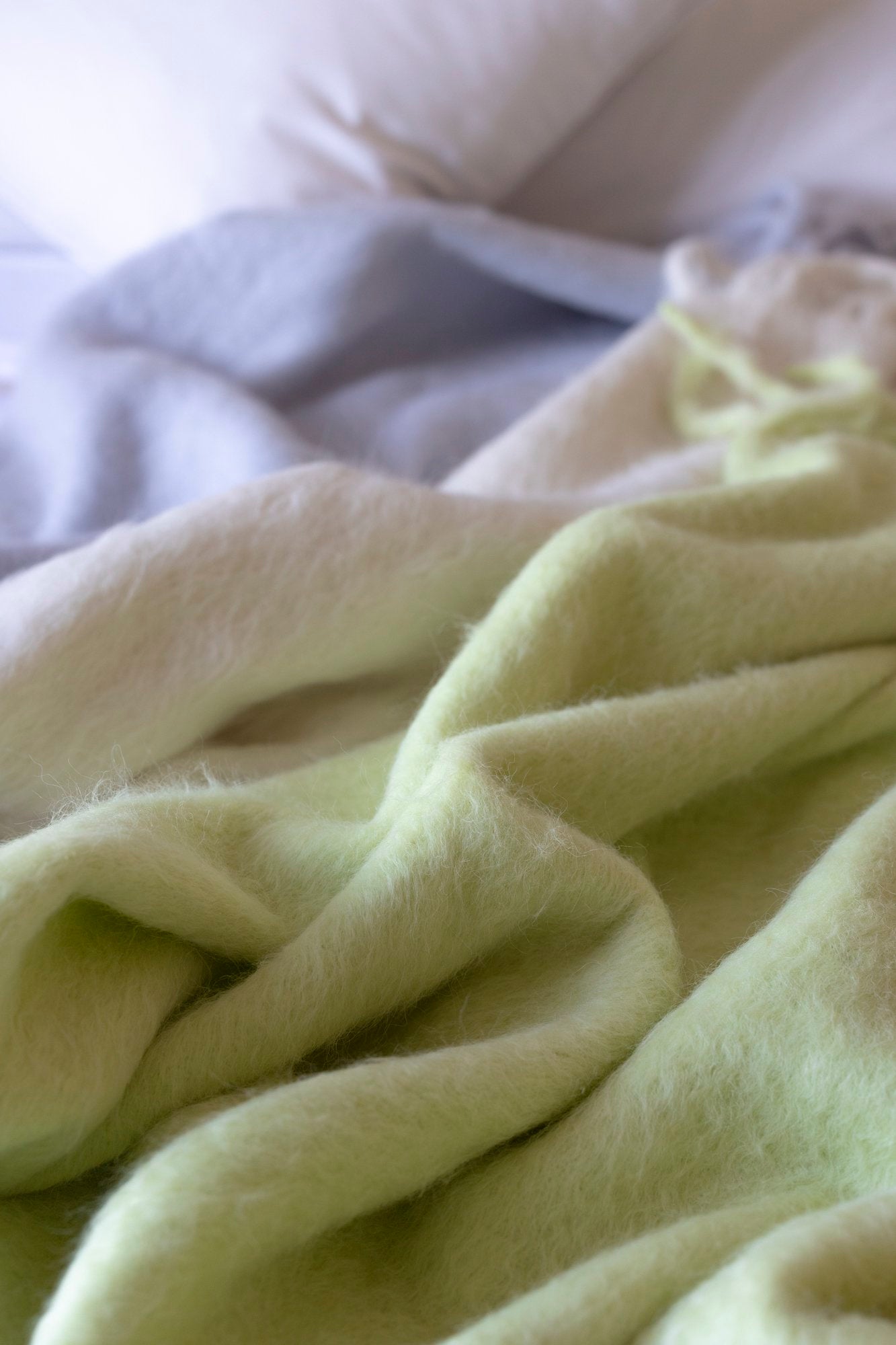 Wooly Mammoth Throw - Key Lime