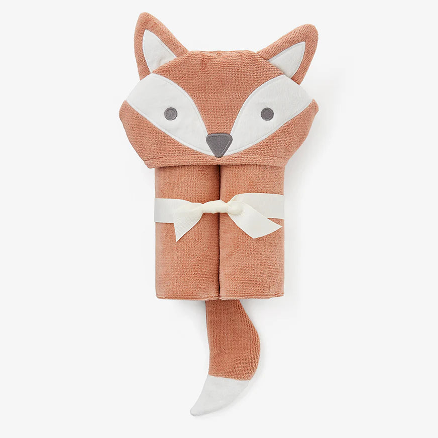 Hooded Bath Wrap - Rust Fox