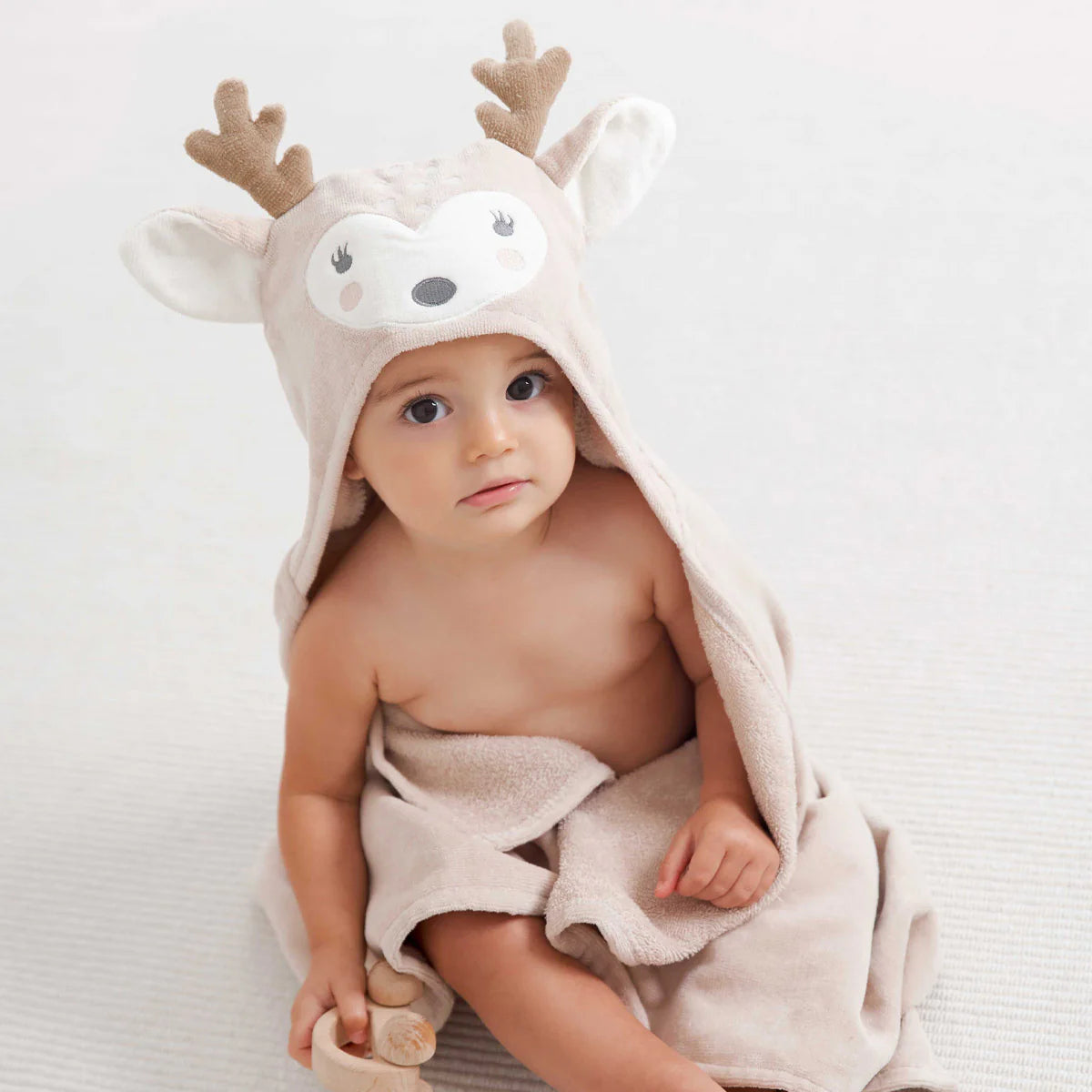 Hooded Bath Wrap - Fawn