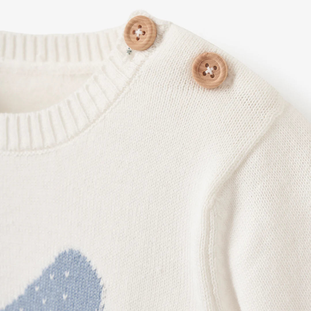 Whale Stripe Knit Shortall Romper