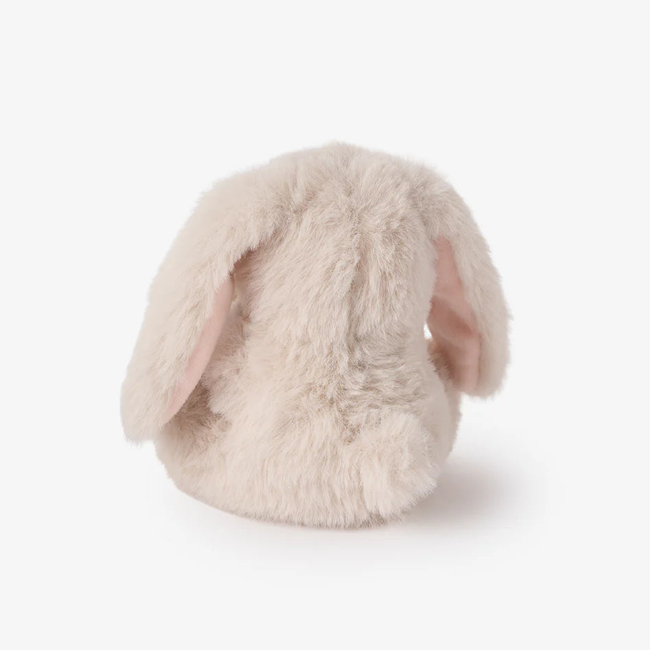 Plush Wooden Ring Rattle - Taupe Bunny