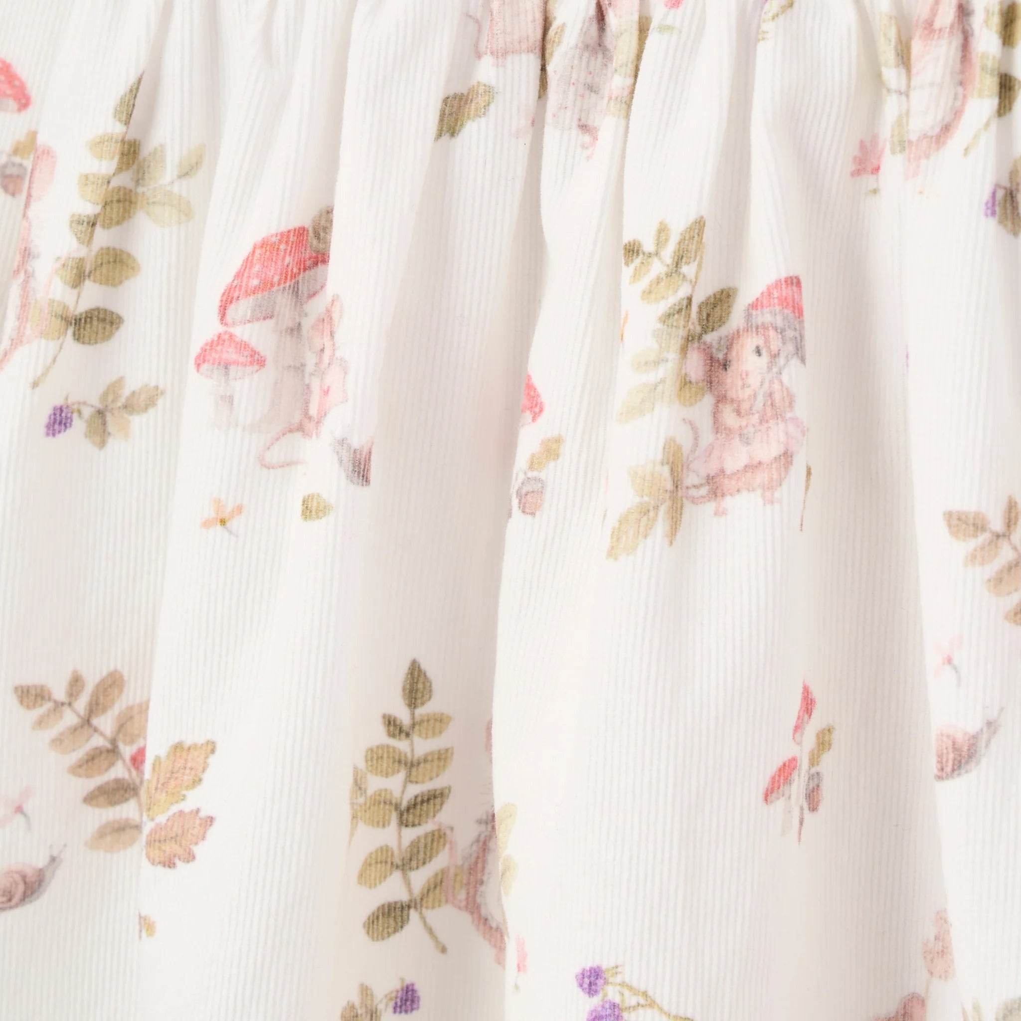 Magical Mouse Print Mini Cord Lace Collar Dress + Bloomer Set