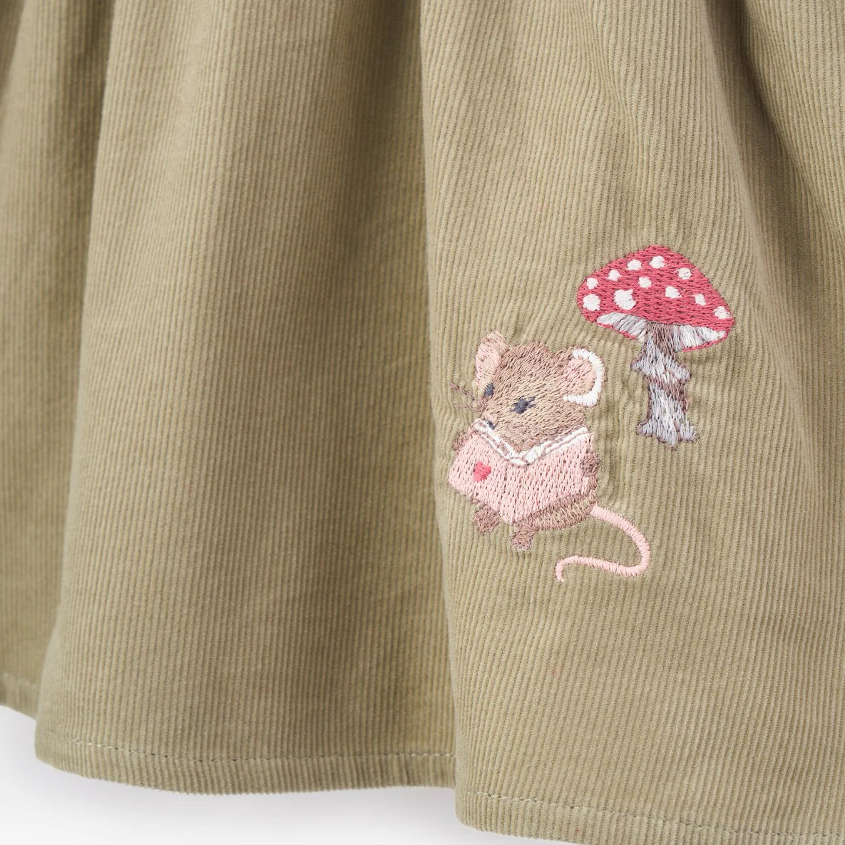 Magical Mouse Cameo Stripe Mini Cord Top + Pinafore Dress Set