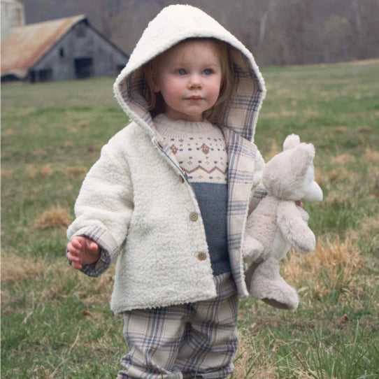 Charcoal Fairisle Sweater + Plaid Pant Set