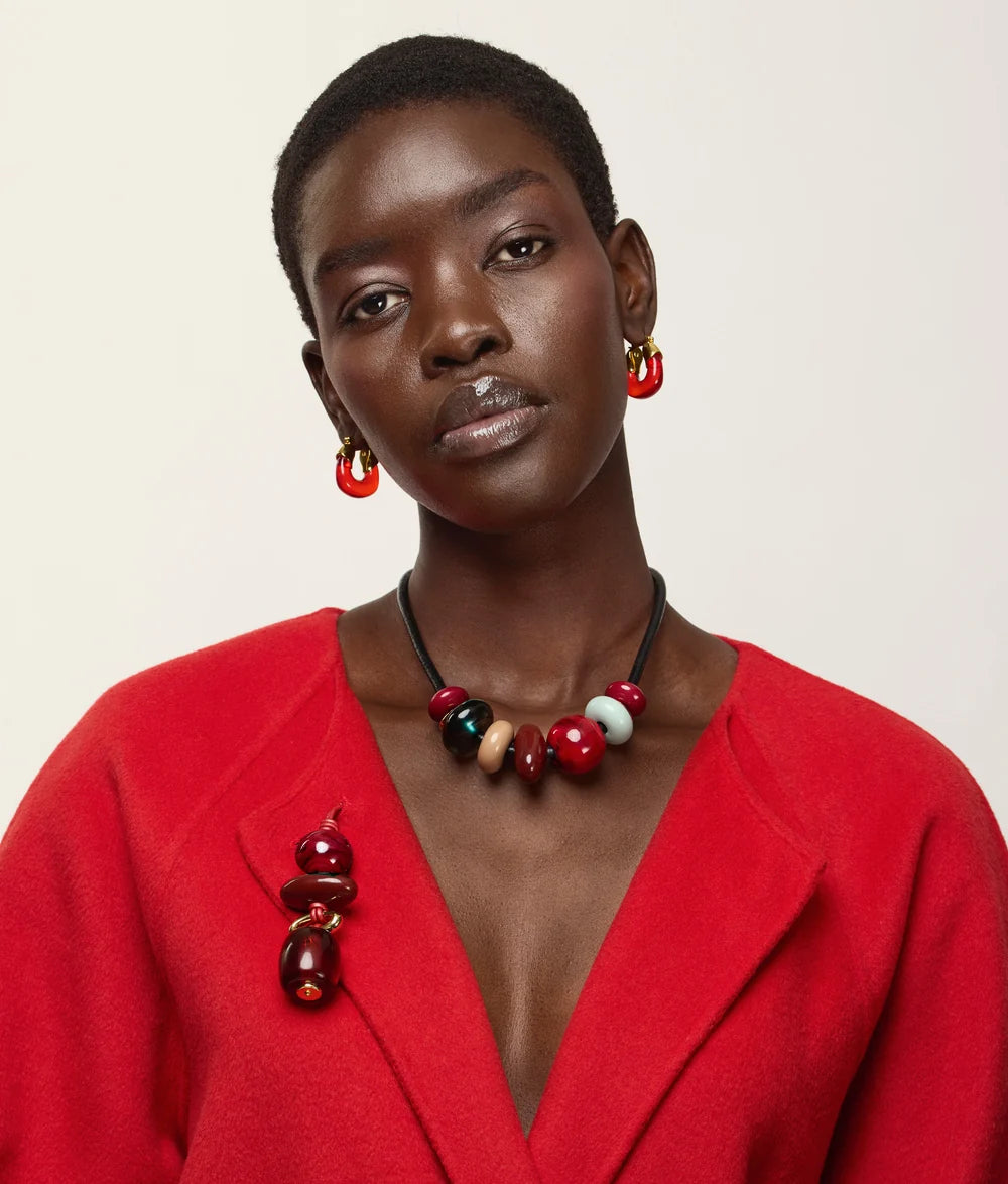 Museo Cord II Necklace - Bordeaux