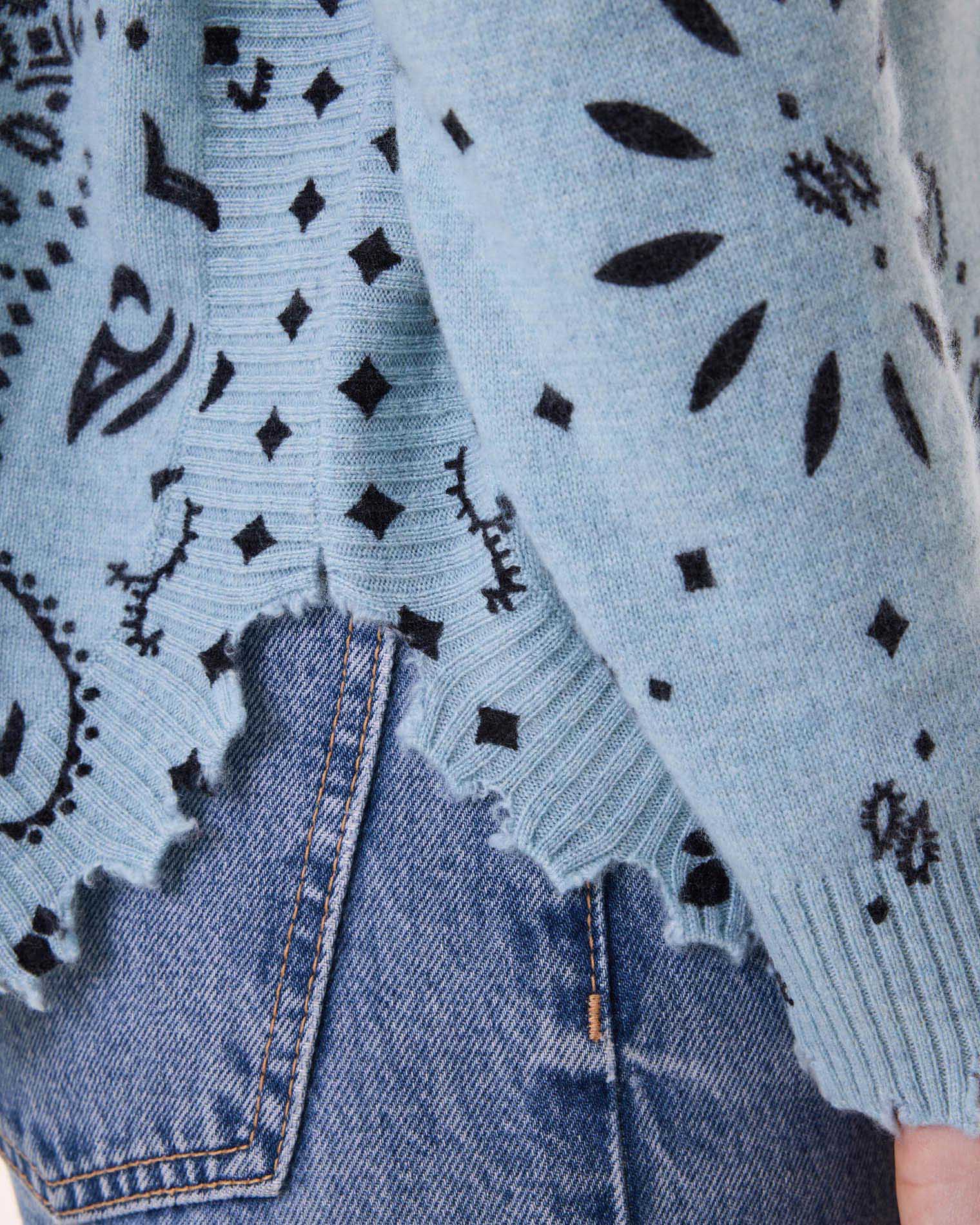 Mela Bandana Bico Sweater - Vintage Blue