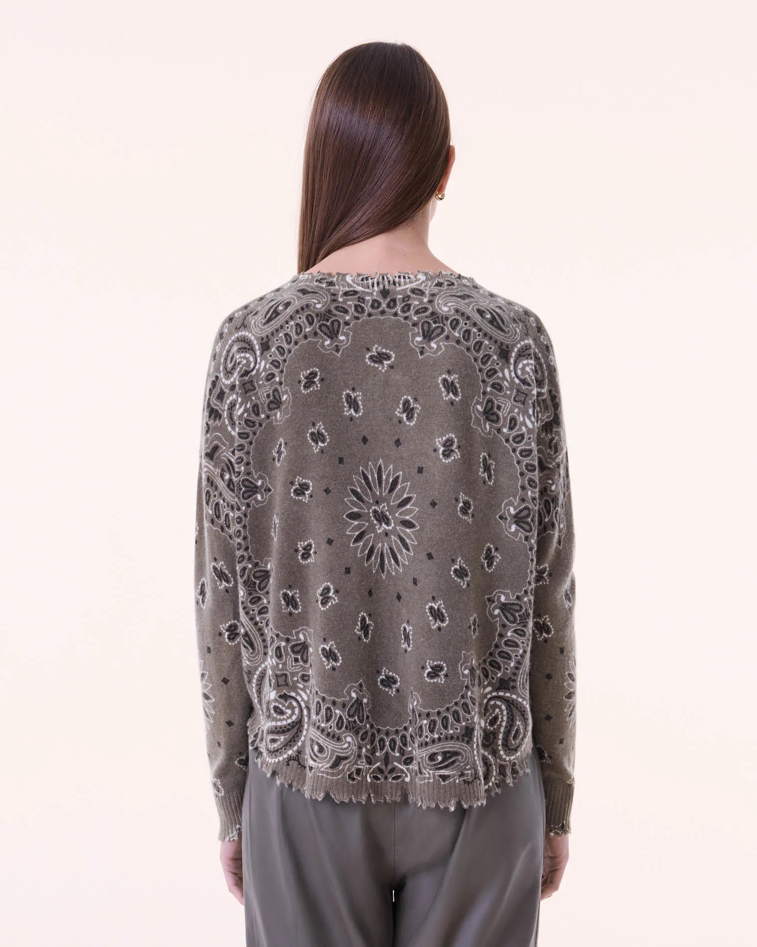 Mela Bandana Bico Sweater - Khaki Marl