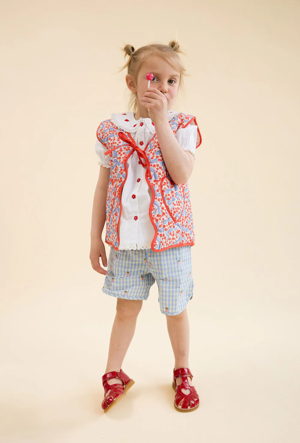 Mille Shorts - Sky Berry Gingham
