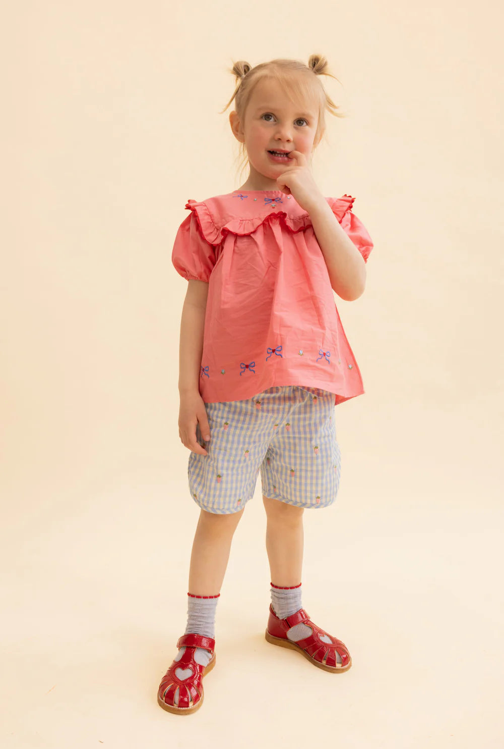 Mille Shorts - Sky Berry Gingham
