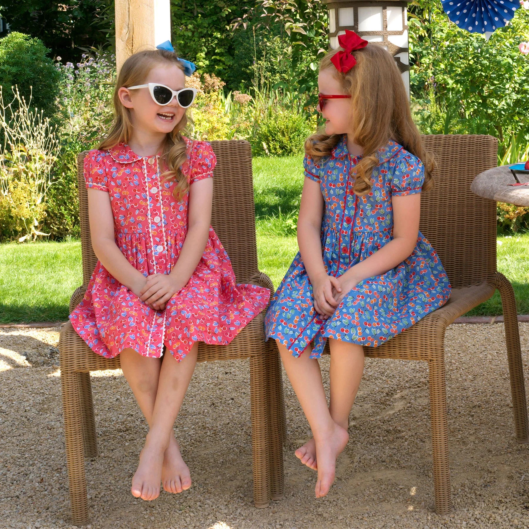 Cherry Button-Front Dress