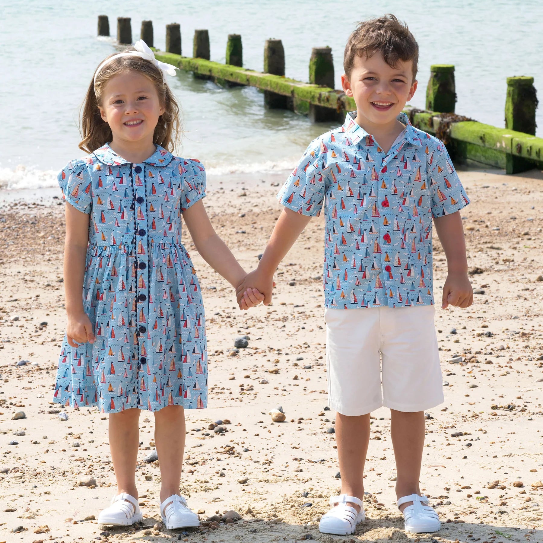 Sailboat Button Front Dress