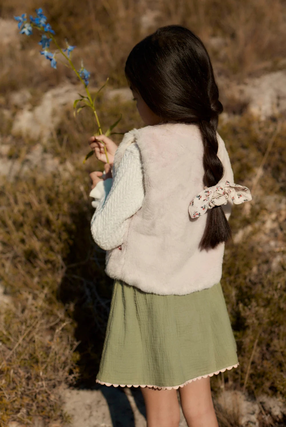 Liliou Sleeveless Jacket - Cream Enchanted Aster