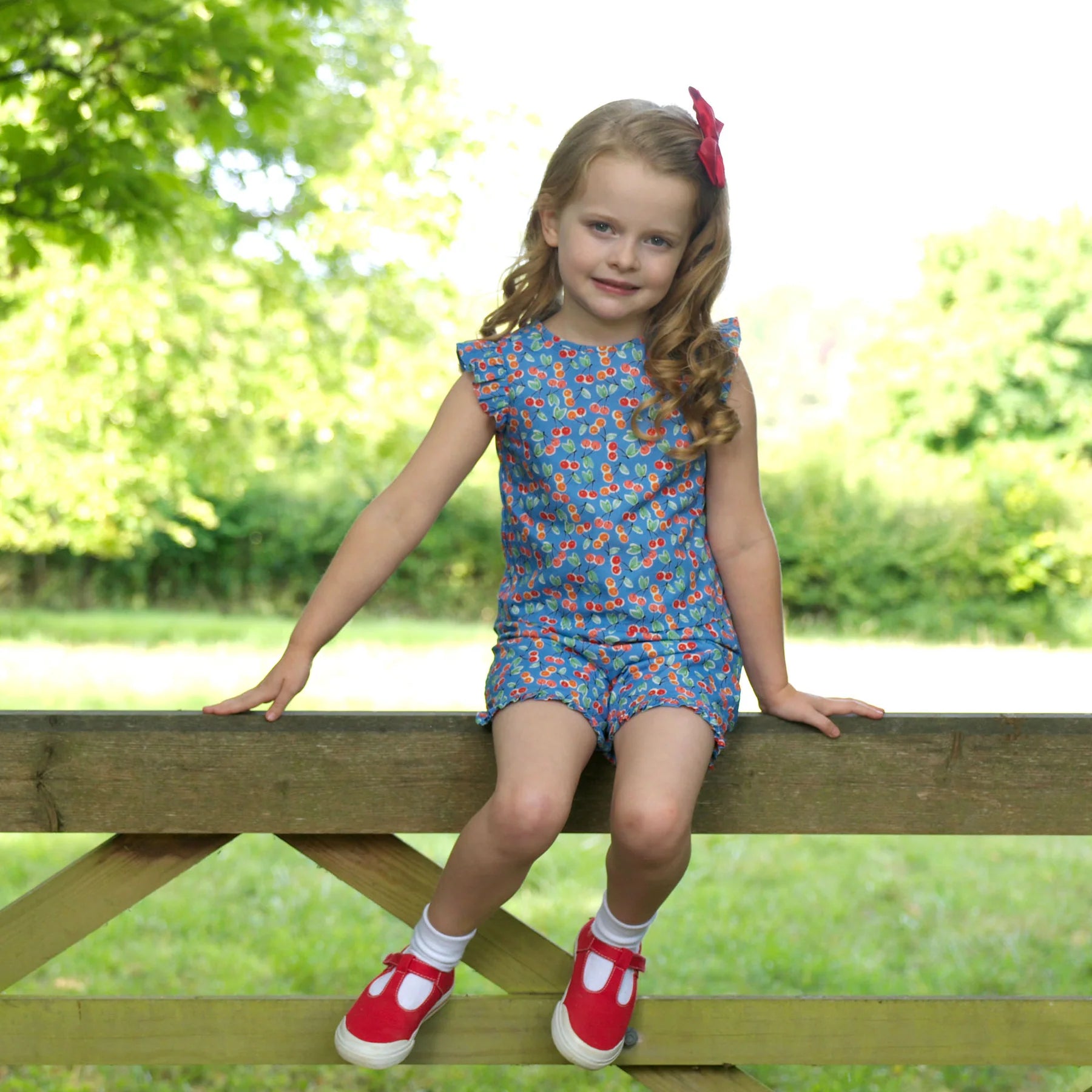Cherry Ruffle Two Piece Set