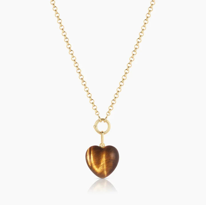 Gemma Apatite Tigers Eye Charm