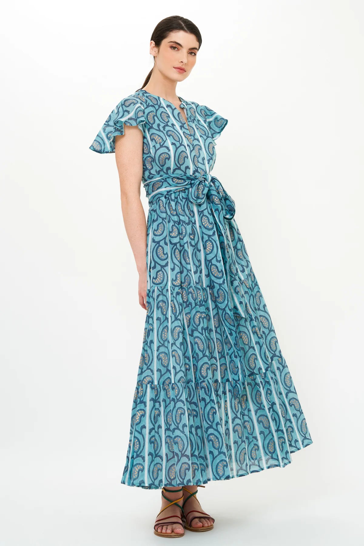V-Neck Maxi - Goa Blue