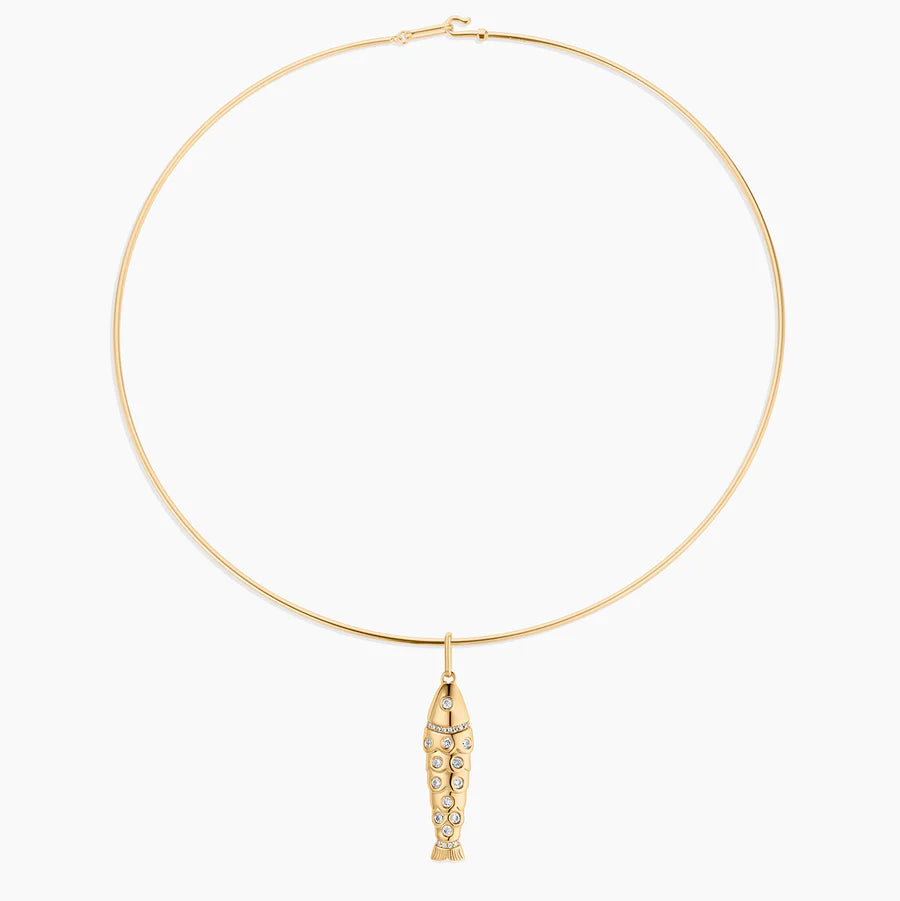 Goldie Fish Charm: 14k Gold Plated