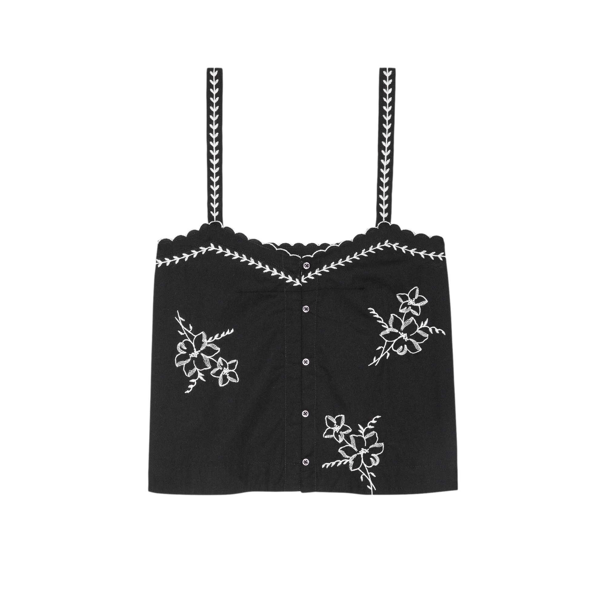THE WEEKEND TANK W/ HANKY EMBROIDERY