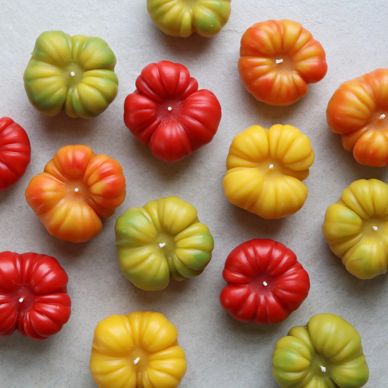 Large Heirloom Tomato Beeswax Candle - Natural