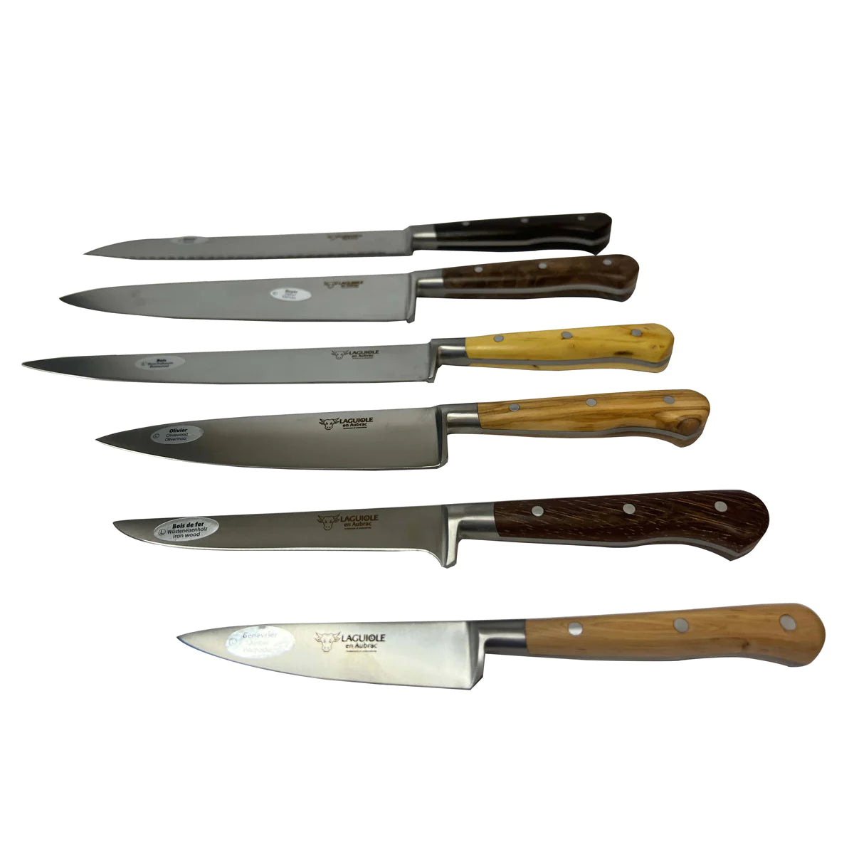 Kitchen Knife Block Set of 6 - Mixed Wood