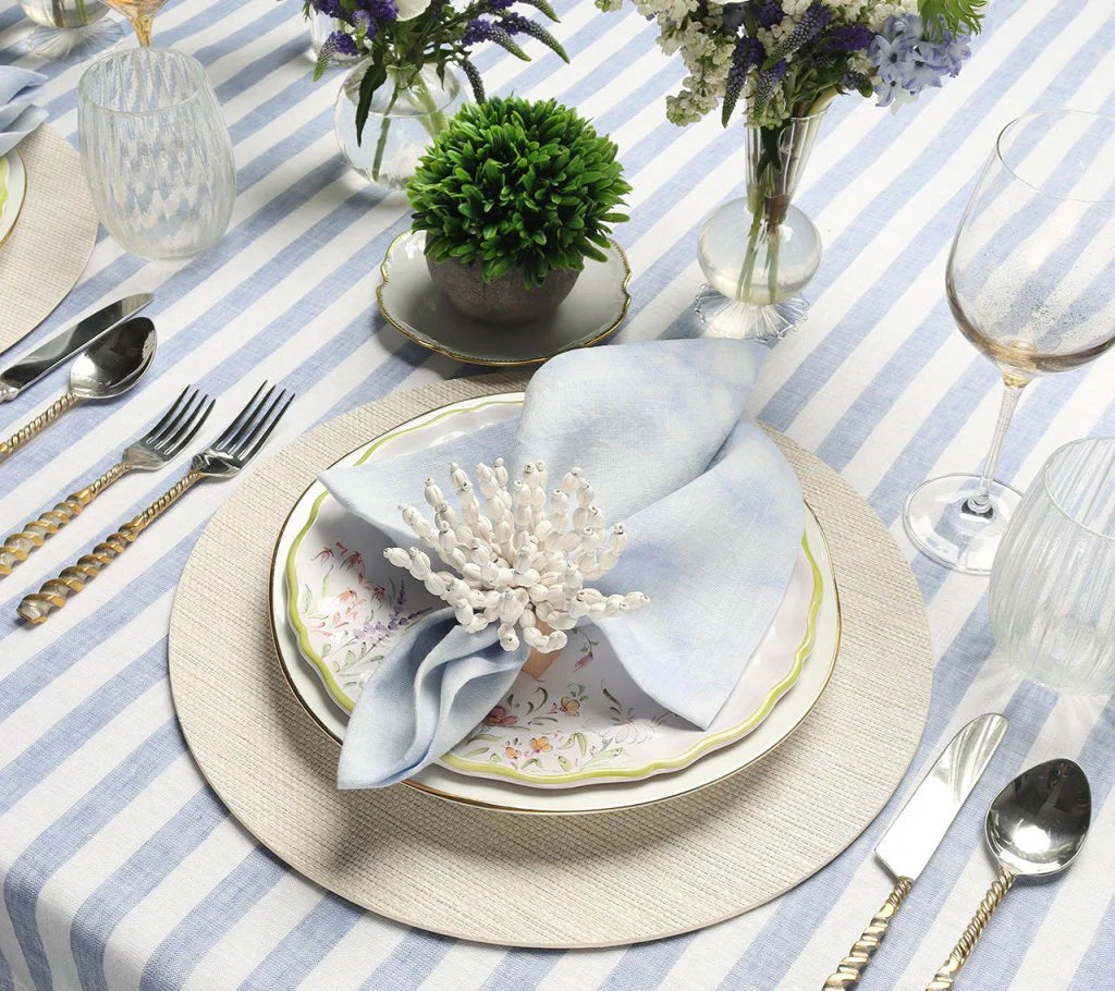Reed Napkin Ring Set/4 - White