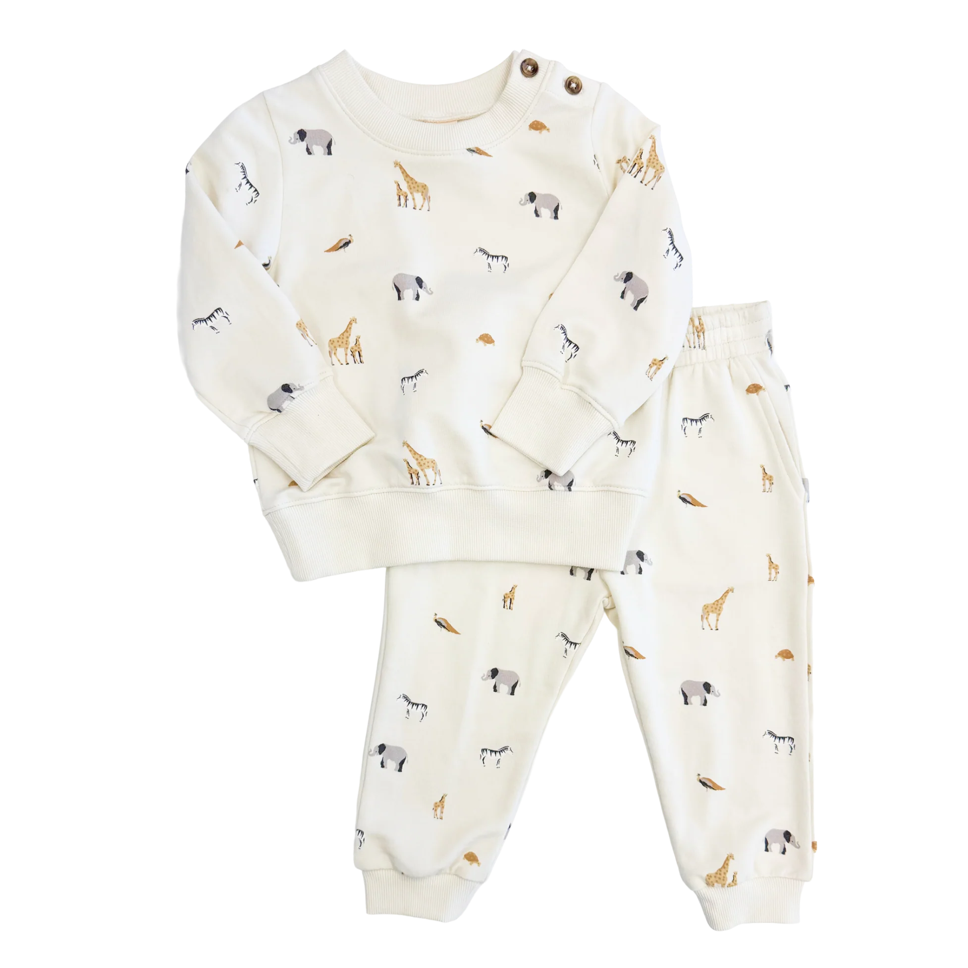 Baby Jax Jogger Set - Safari Animals