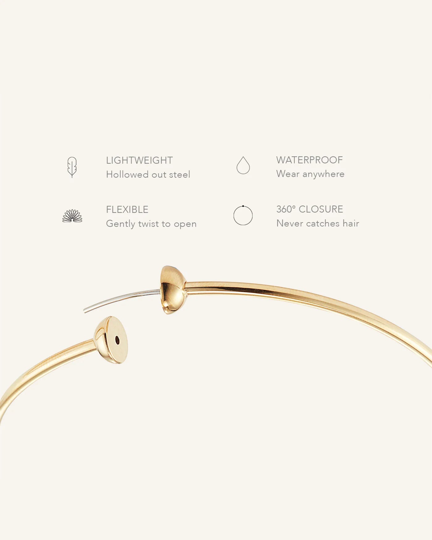 Icon Hoops Small - Gold