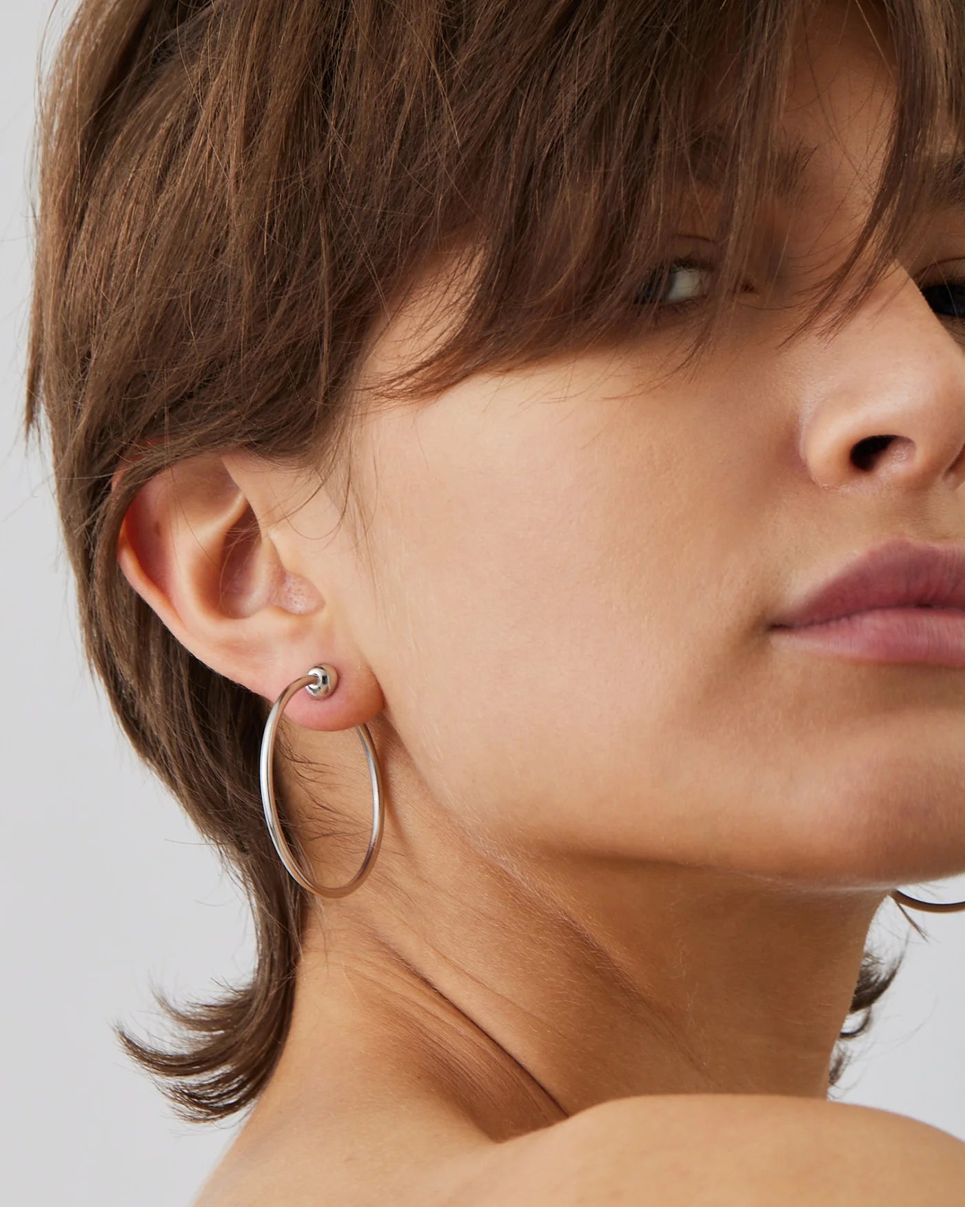 Icon Hoops Small - Platinum