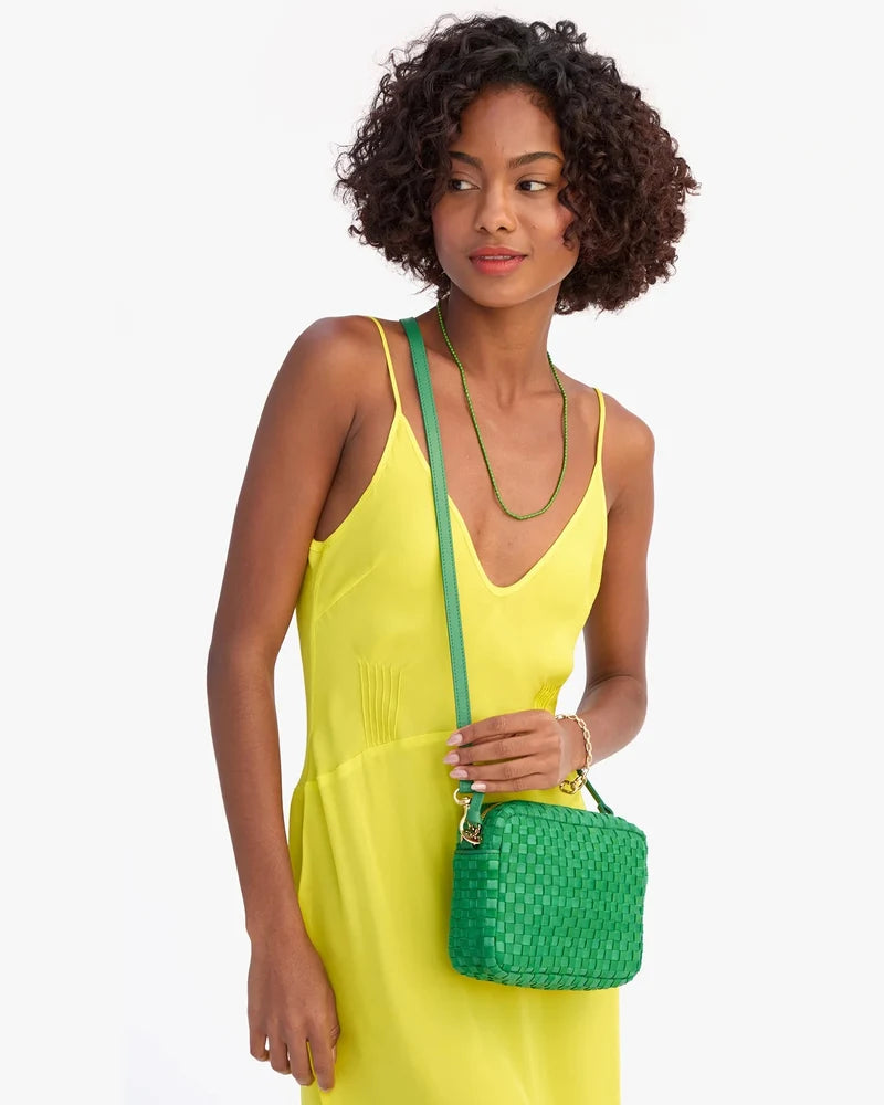 Midi Sac - Leather & Suede Woven Checker