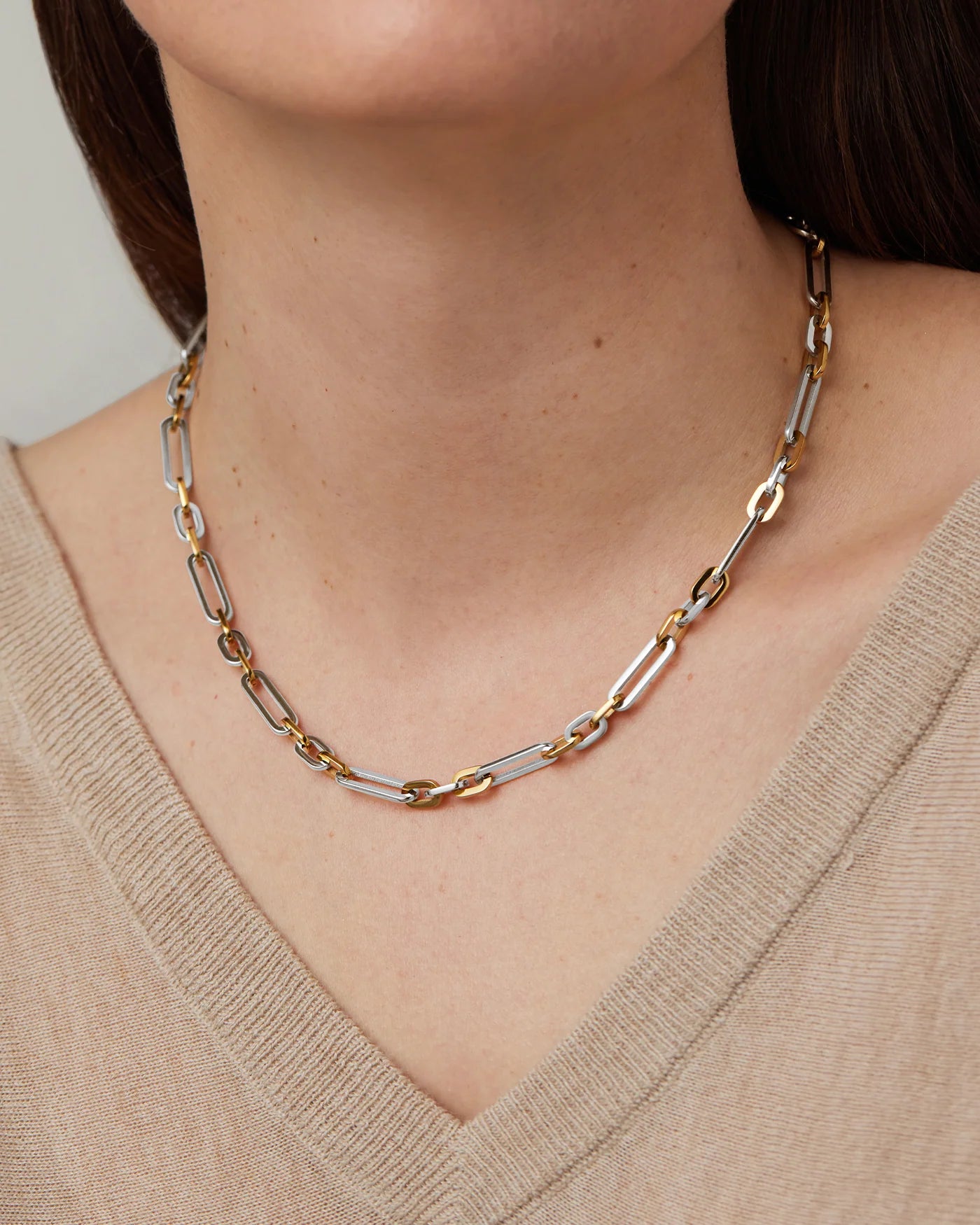 Mercer Chain Necklace - Two Tone