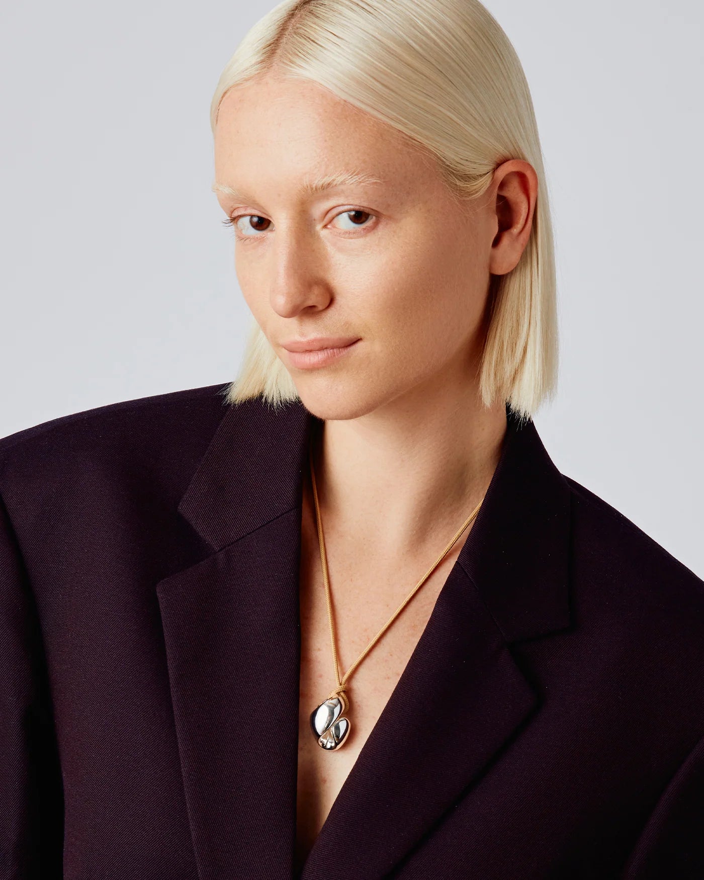 Estelle Cord Necklace - Silver