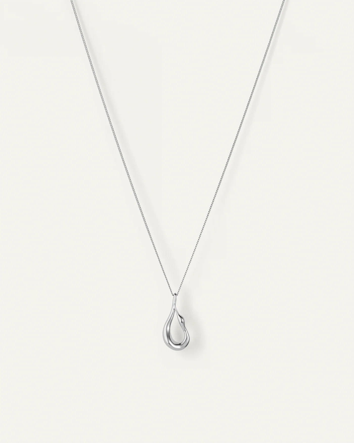 Mini Egret Pendant Necklace - Silver