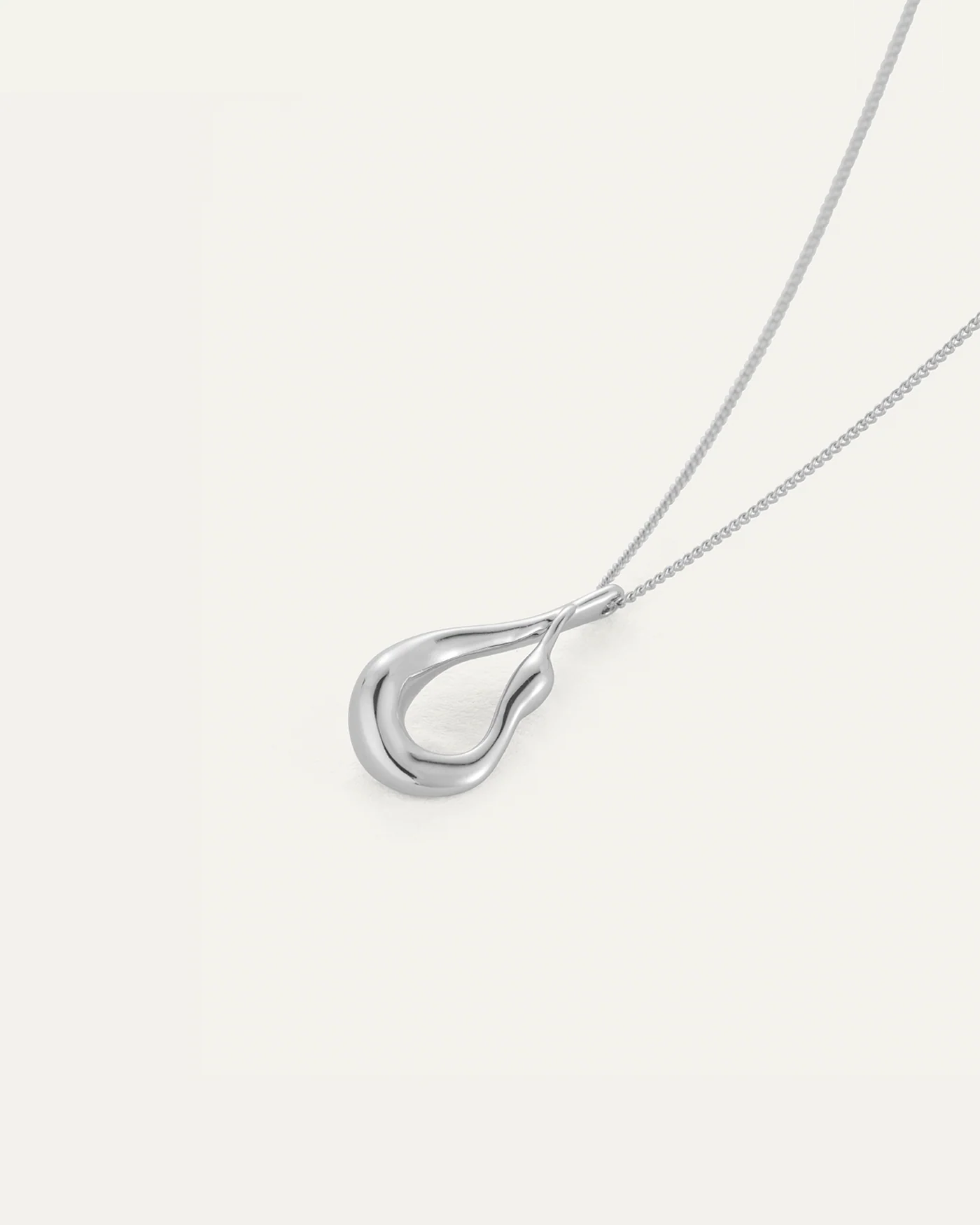 Mini Egret Pendant Necklace - Silver