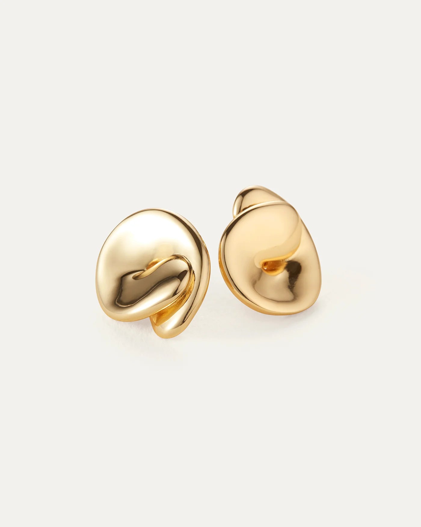 Rio Button Earrings - Gold