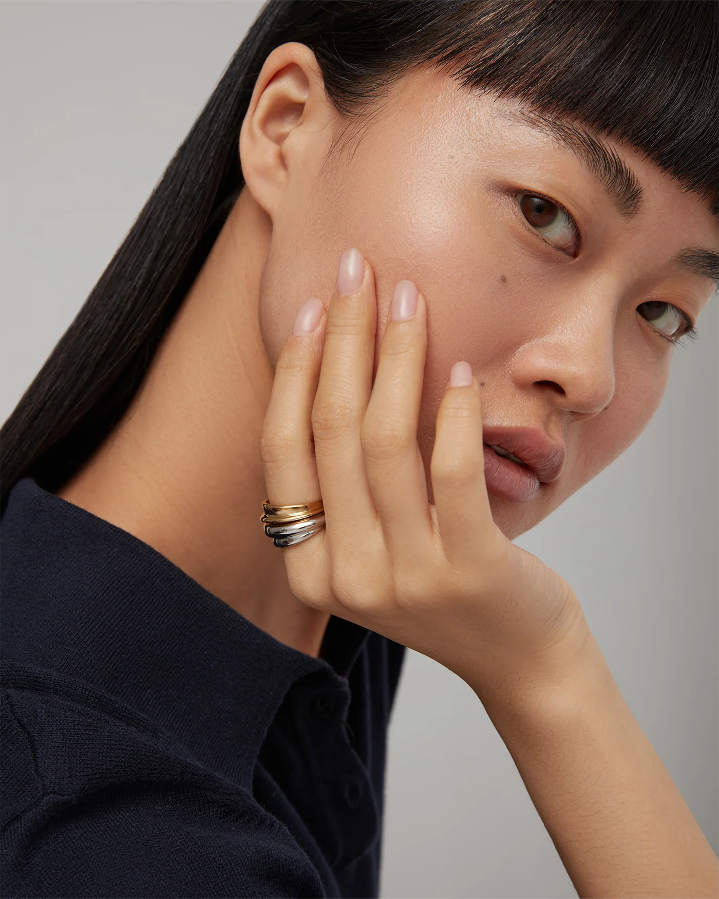 Lennon Ring Set - Two-Tone