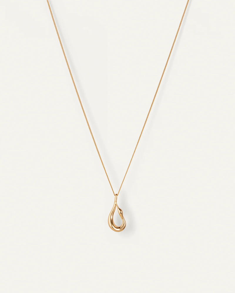 Mini Egret Pendant Necklace - Gold