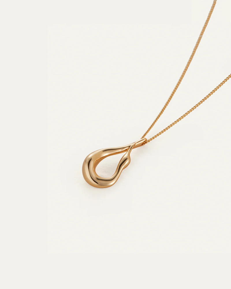 Mini Egret Pendant Necklace - Gold
