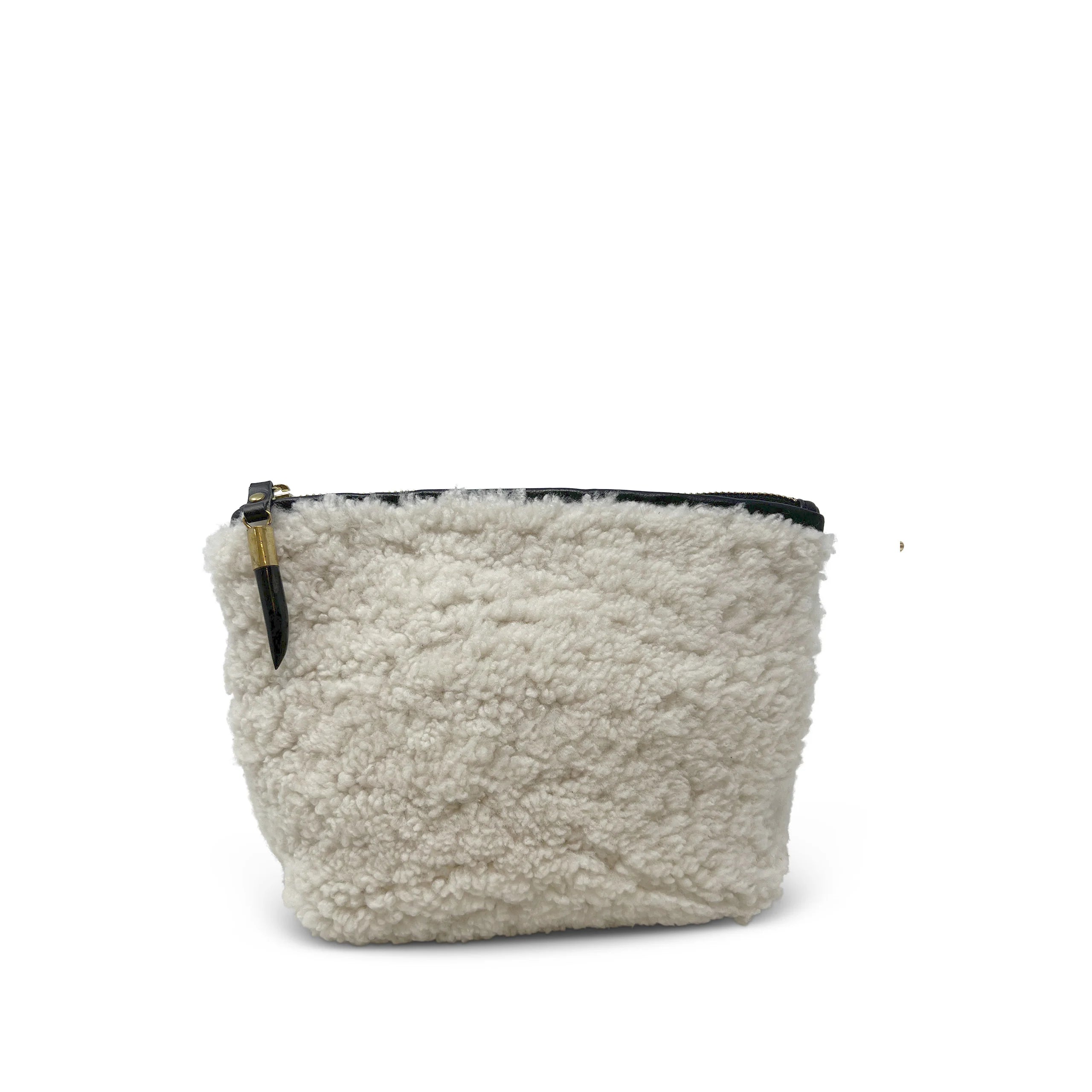 Natural Shearling Makeup Bag