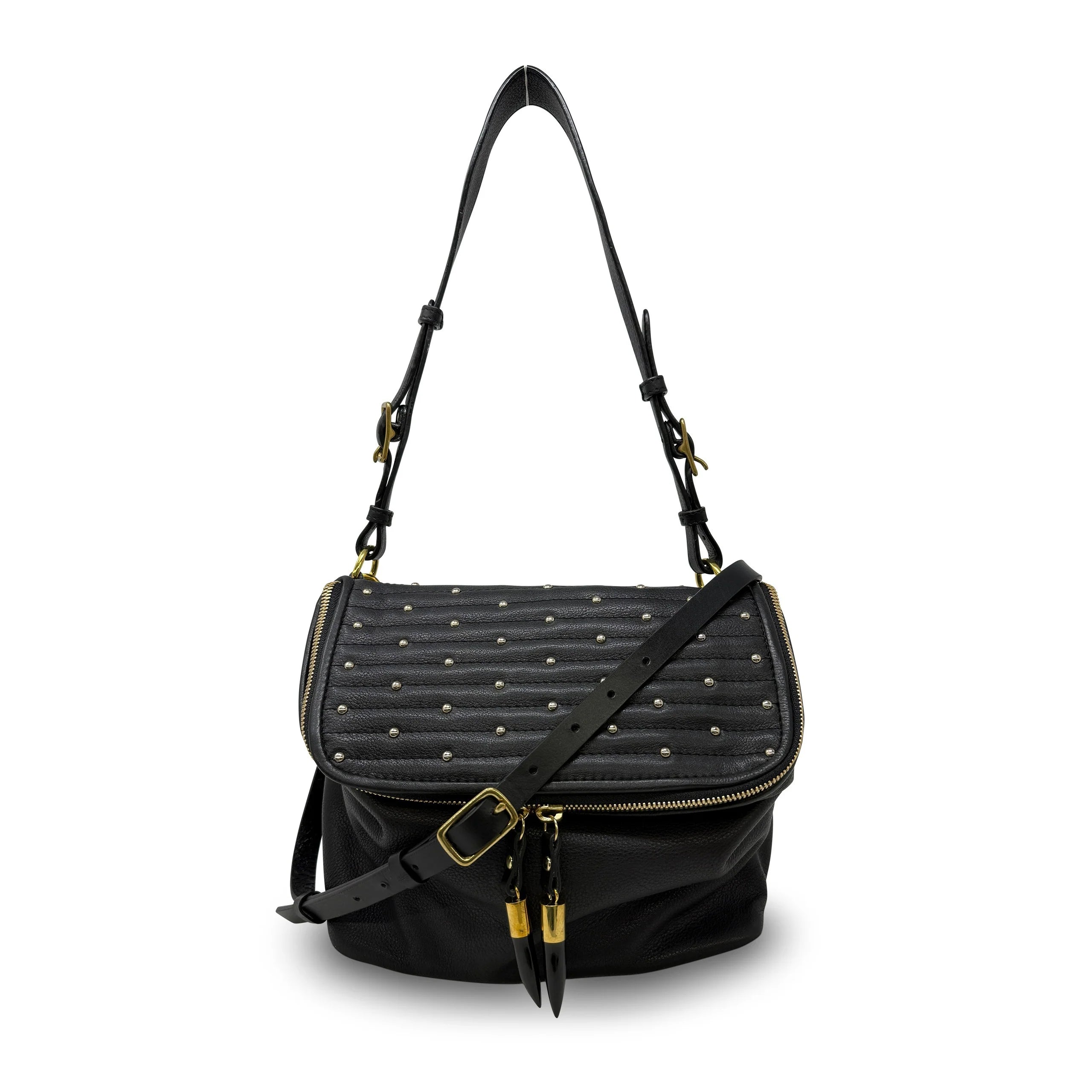 Mini Rough Night Crossbody - Black Quilted Stud