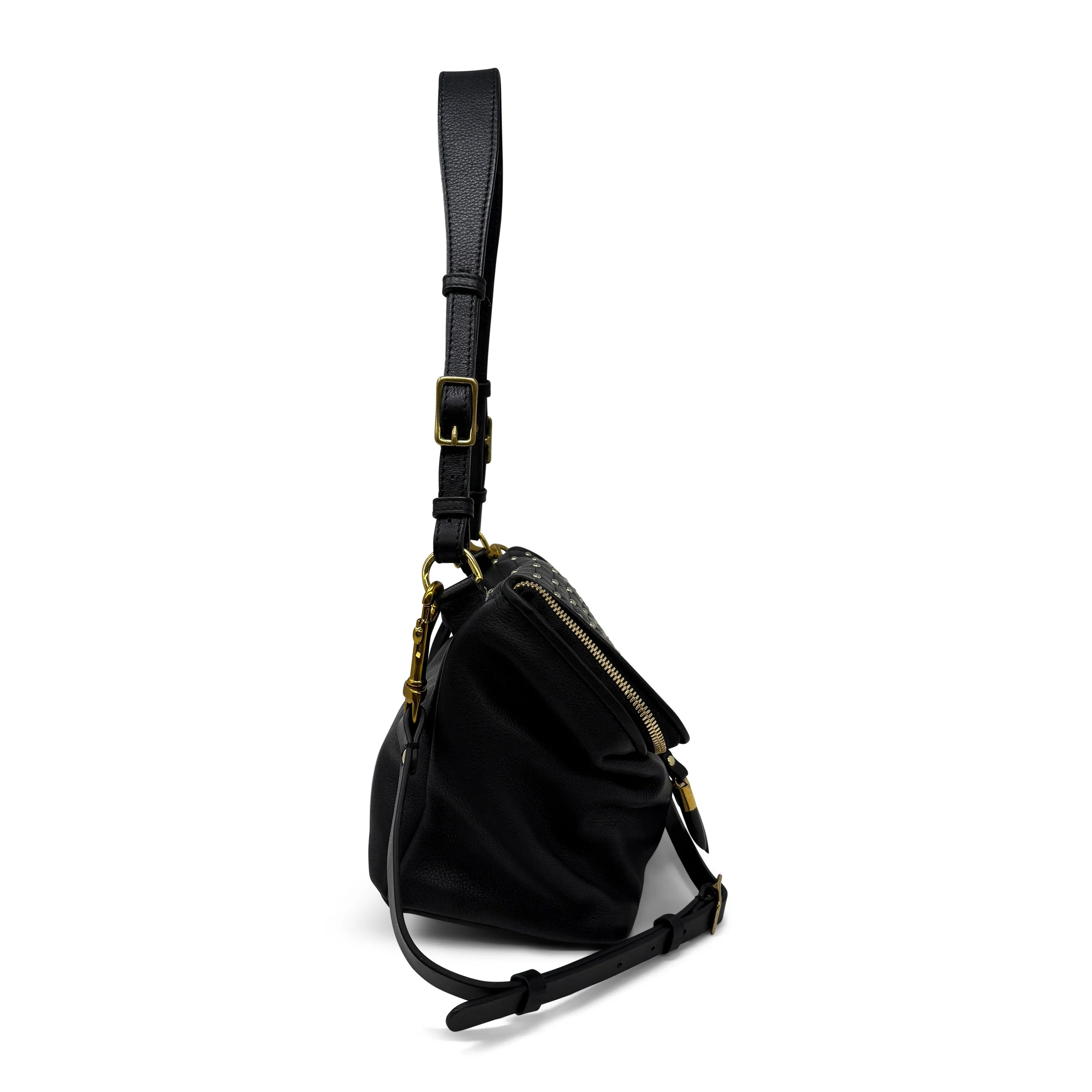 Mini Rough Night Crossbody - Black Quilted Stud