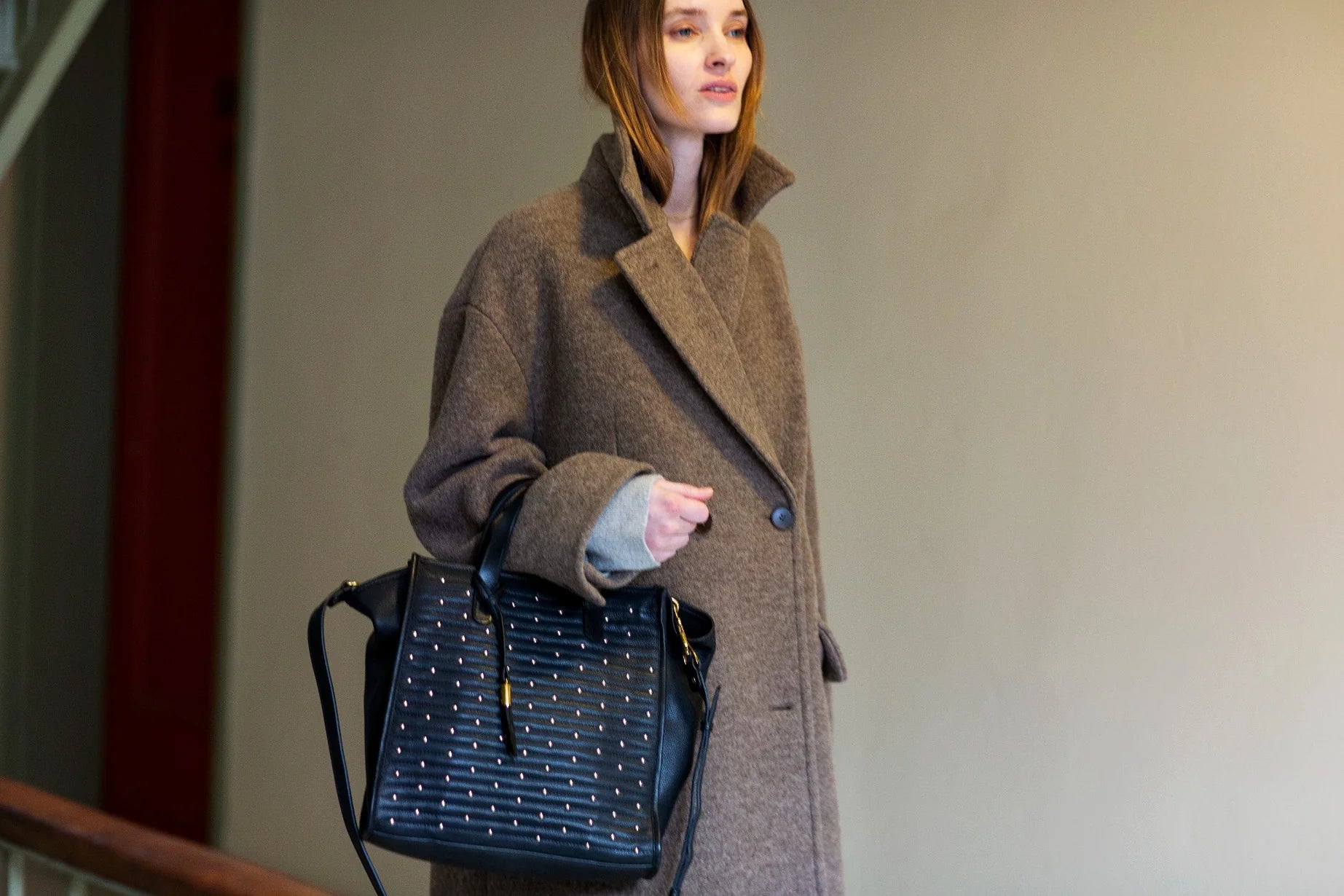 Ballabriggs Tote - Black Quilted Stud