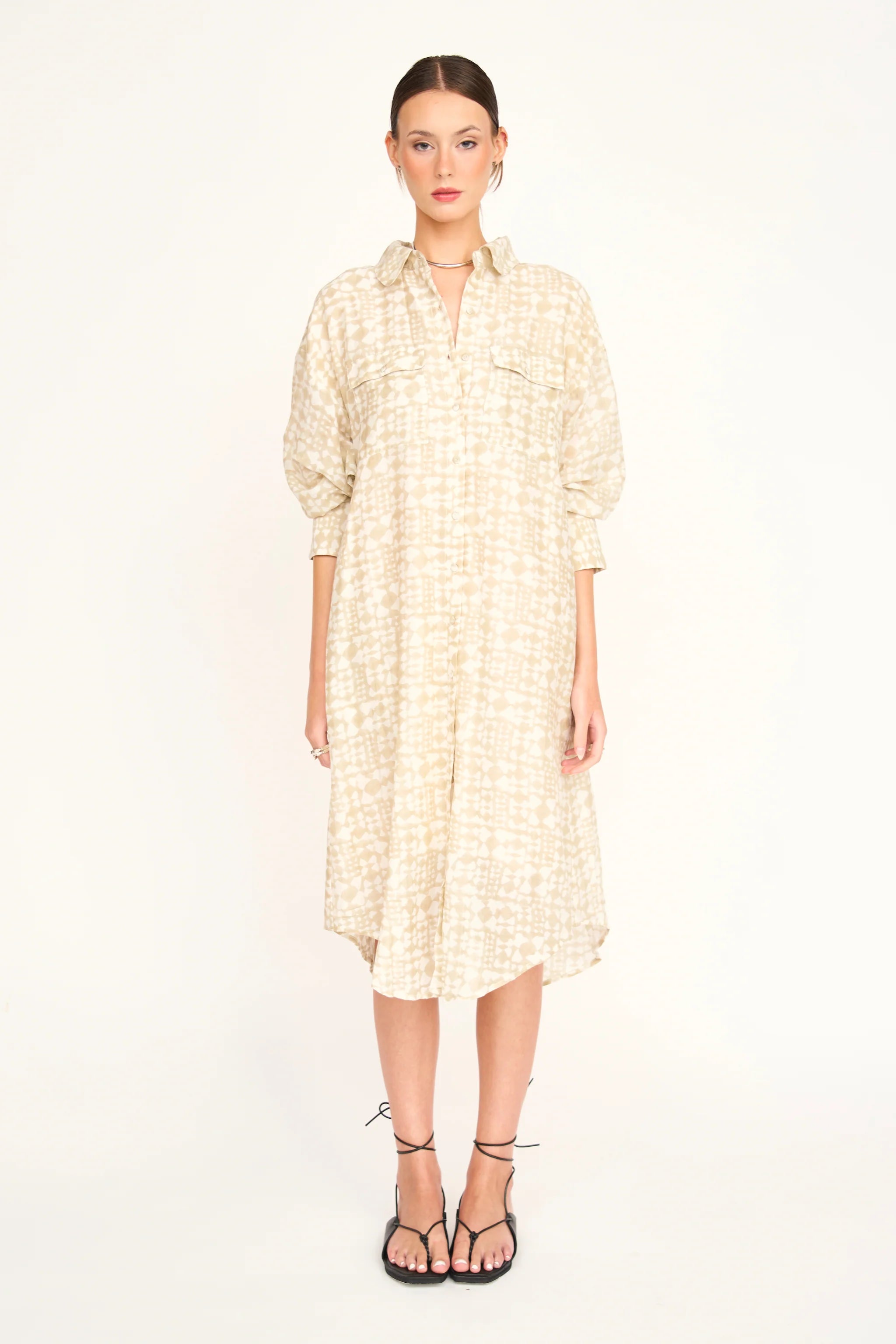 Kyoto House Dress in Sandcastle