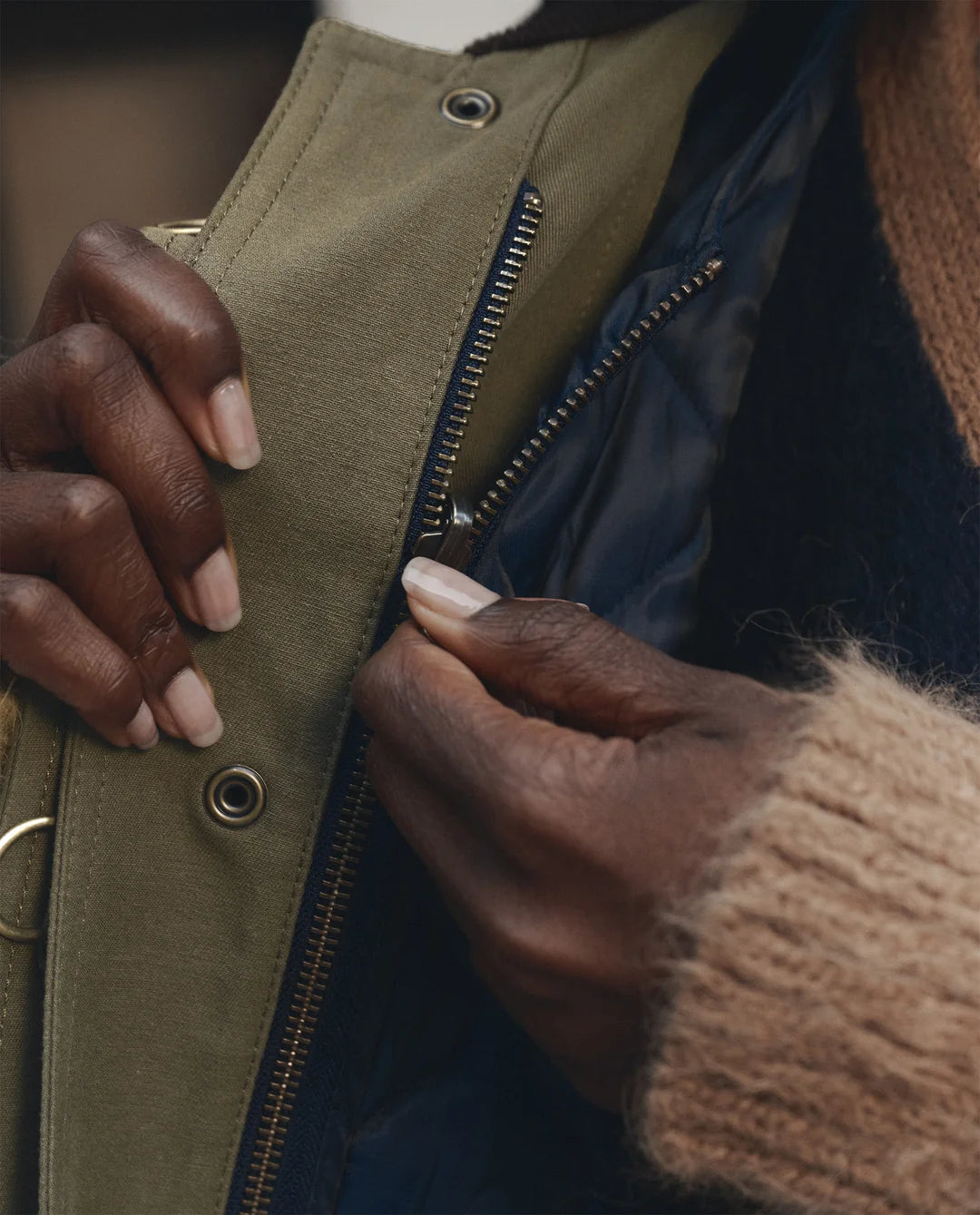 The Firefighter Jacket - Olive with Chocolate