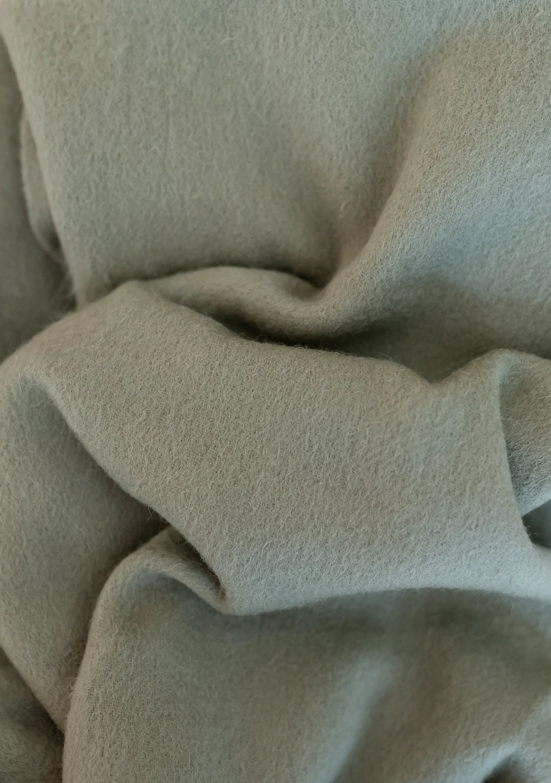 Lambswool Oversized  Scarf Fringed Edge - Olive