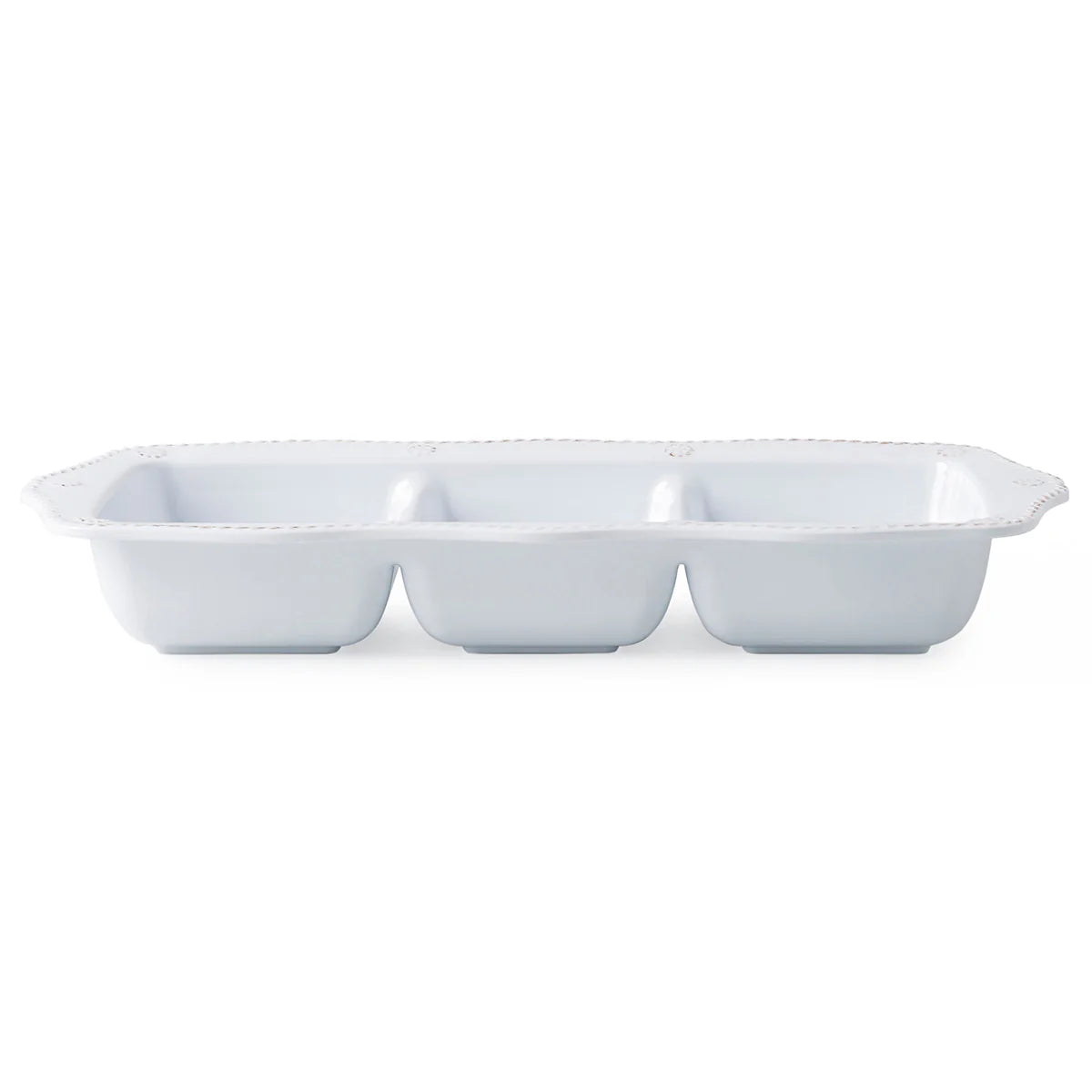 Berry & Thread Melamine Triple Section Server - Whitewash