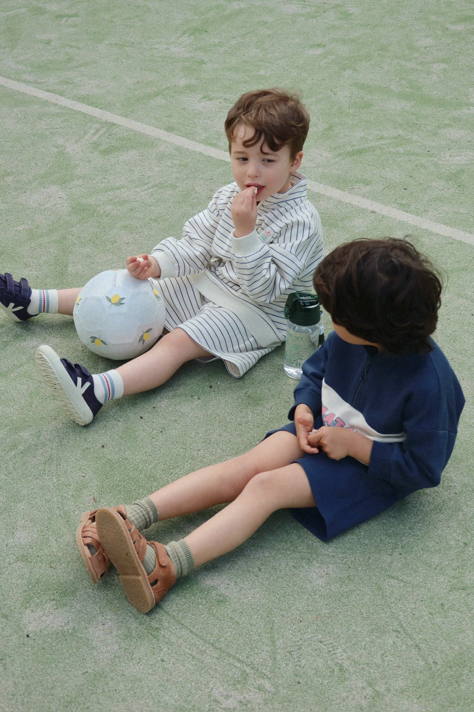 Lou Sweat Short - Flintstone Stripe