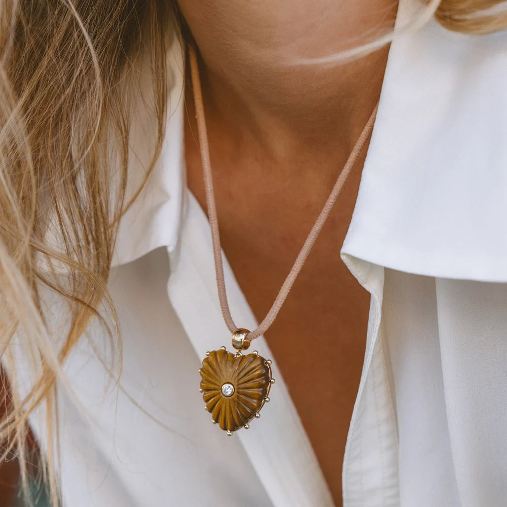 Rya Leather Cord Necklace - Sand